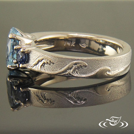 Ocean inspired deals wedding rings